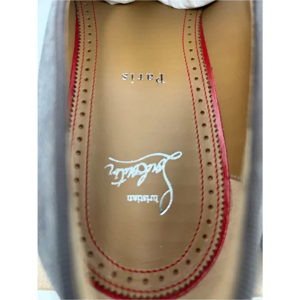 Men's Christian Louboutin, Danny, flat flex loafers size 45 made in Italy
